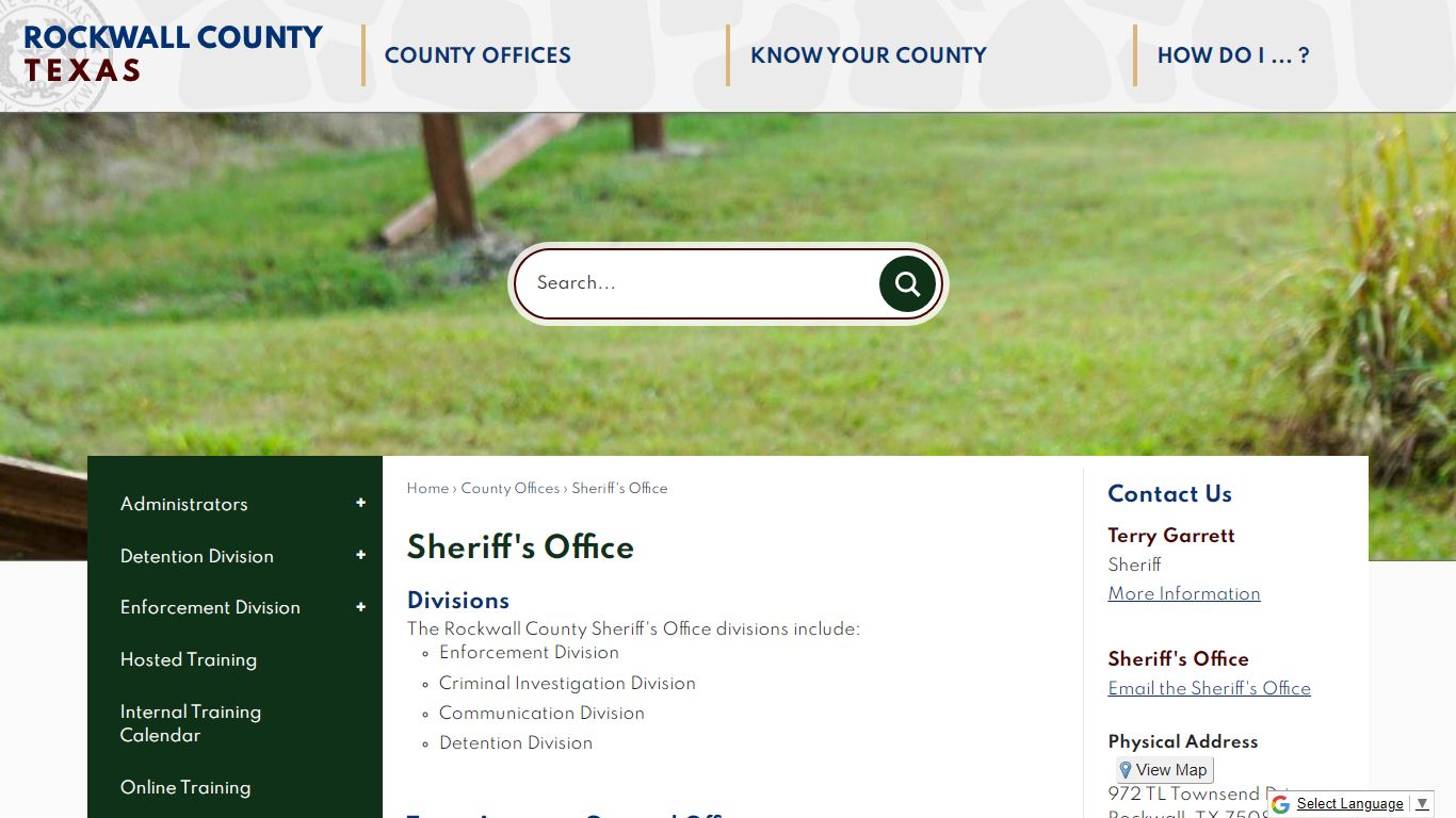 Sheriff's Office | Rockwall County-Official Website